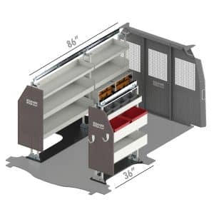 RSLRFSP-CH135 Chevy Express Service Bin Package