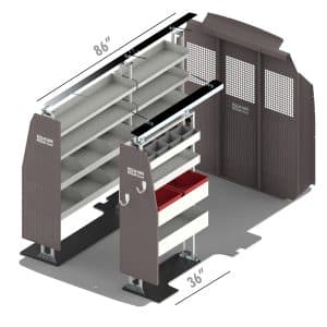 RSMRSSP-FTM130 Ford Transit Service Bin Package