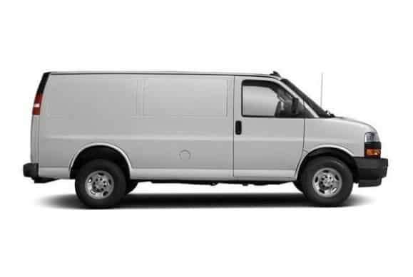 Chevy Express 135" WB Cargo Vans Upfits - Rola-Case Rola-Shelf USA