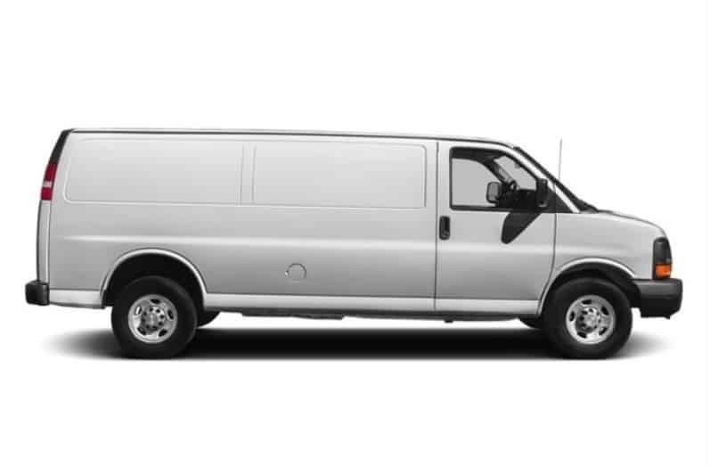 Chevy Express 155" WB Cargo Vans Upfits - Rola-Case Rola-Shelf USA