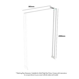 Van shelving extension frame