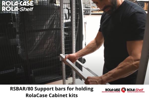 rsbar:80 Support bars for holding RolaCase Cabinet kits